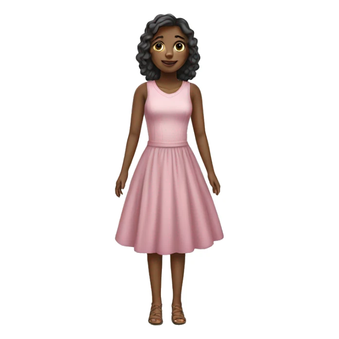 realistic girl in dress sticker
