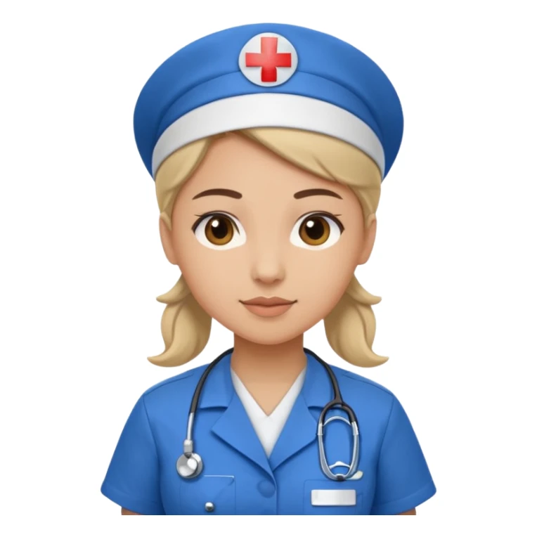 nurse wearing blue uniform sticker