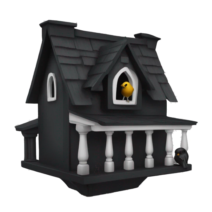 Nevermore Academy Addams house birdhouse  sticker