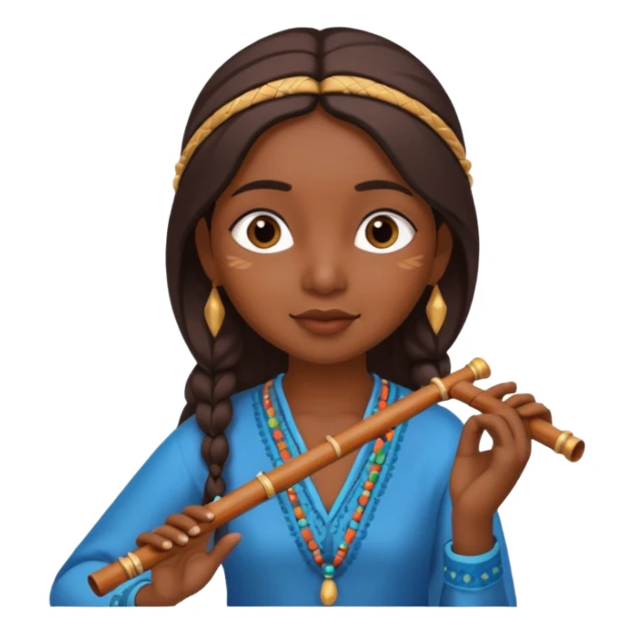 Indian Girl With Fluteü sticker