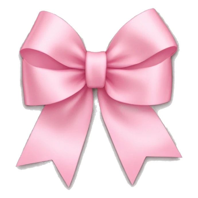 light pink ribbon bow sticker