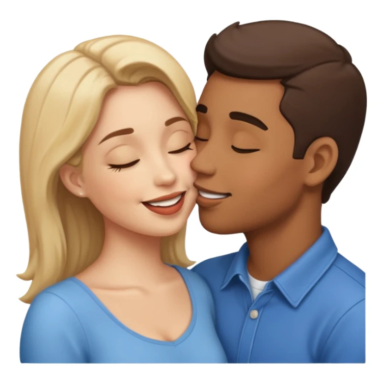 Couple kissing each other sticker