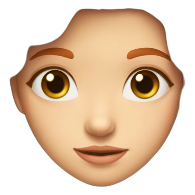 Fille rousse cheveux croler yeux verts  sticker