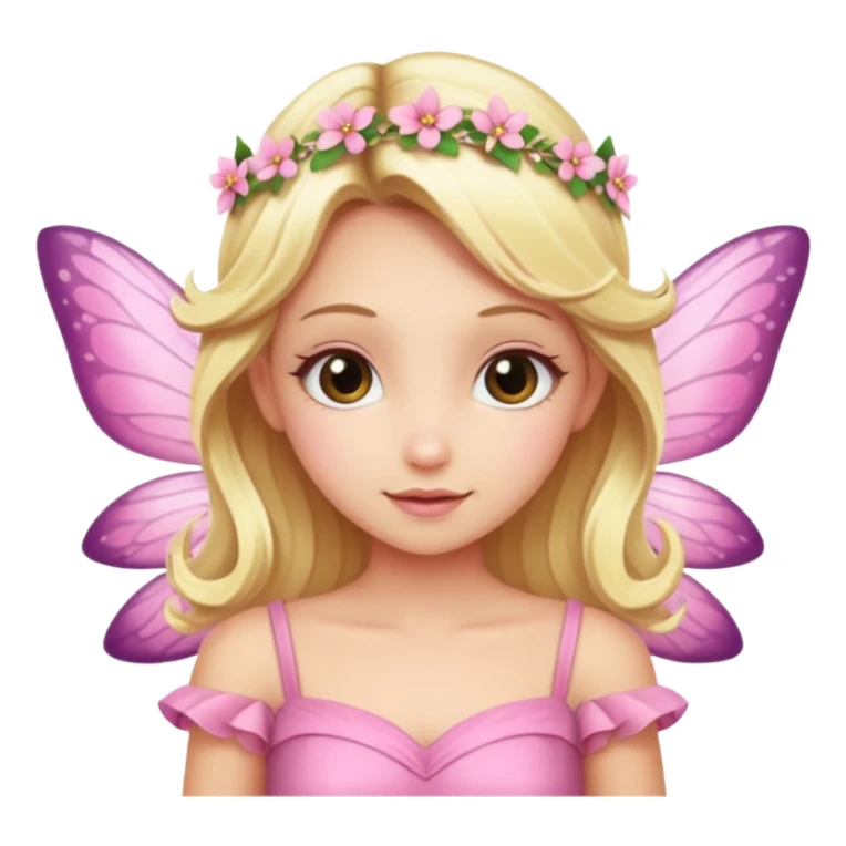 blonde fairy in pink dress sticker
