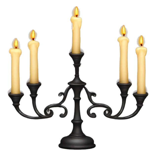 Vintage candelabra with candles sticker