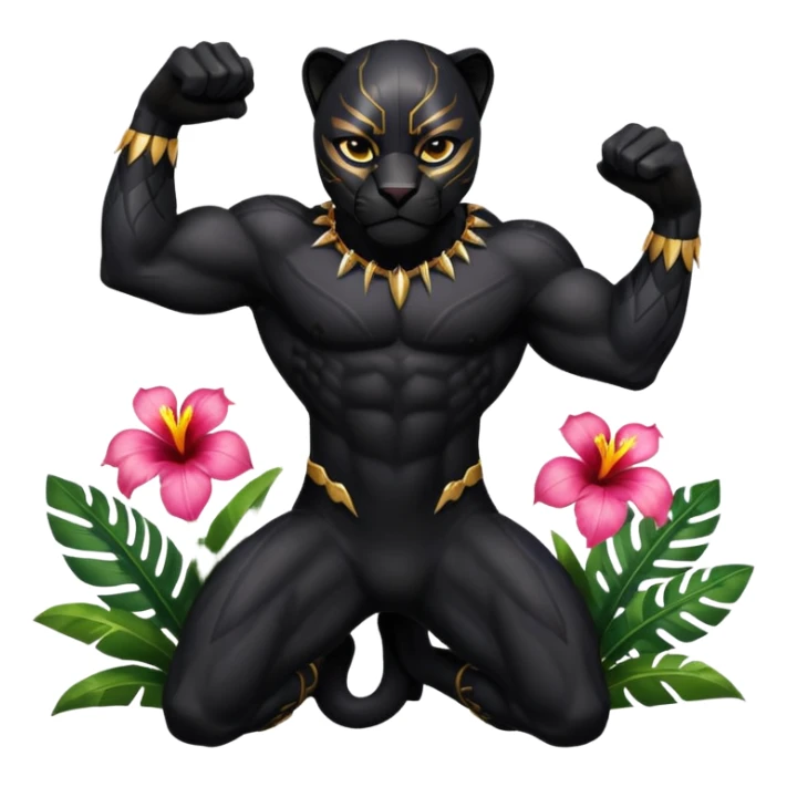 Pacific island styled black panther  sticker