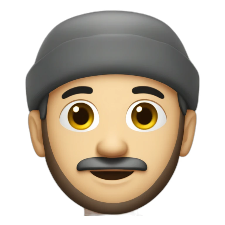 italian bald guy with black beard in a chef uniform sticker