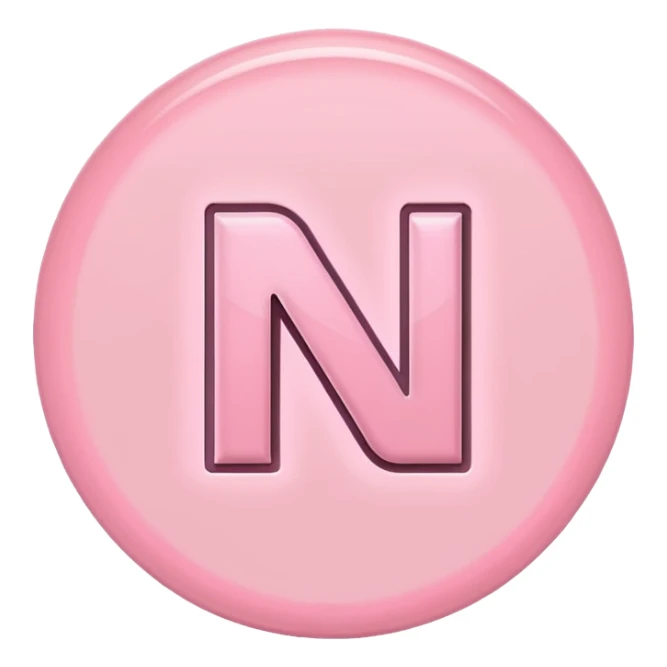 Netflix aesthetic "N" logo in pastel pink sticker