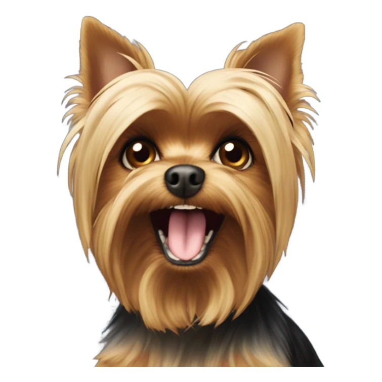Scary dog Yorkie sticker
