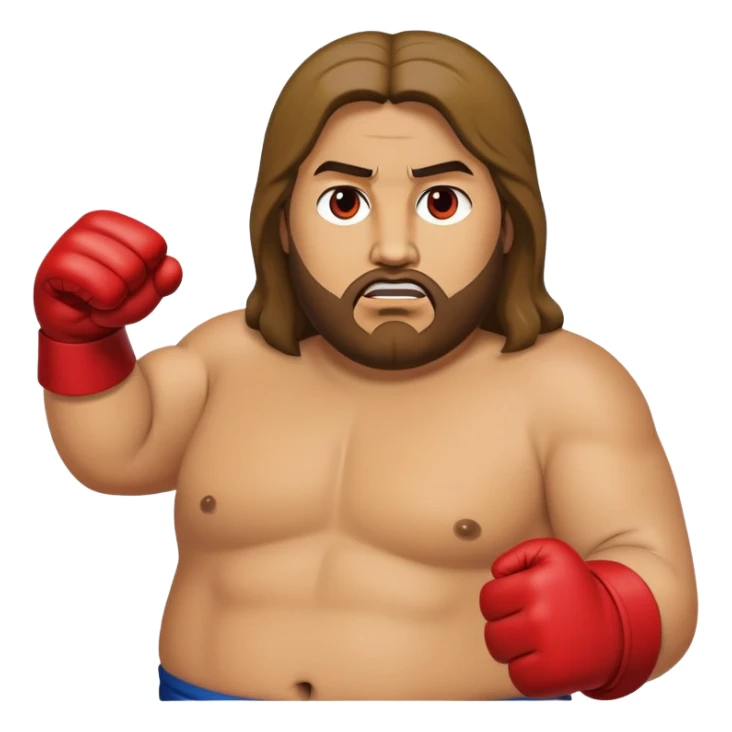 Jesus punching obese Trump realistic sticker