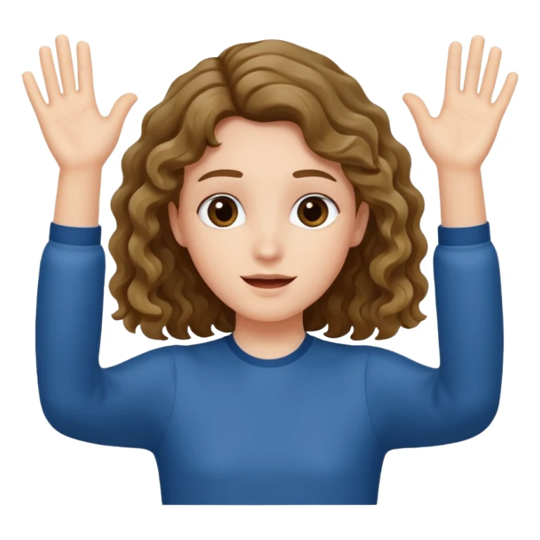 I am innocent hands up it was not me wavy hair sticker