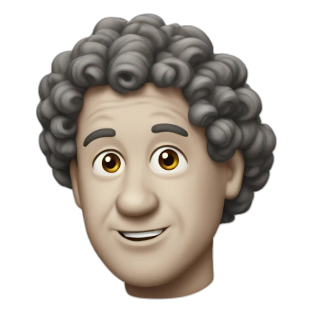 Curly of the three stooges sticker