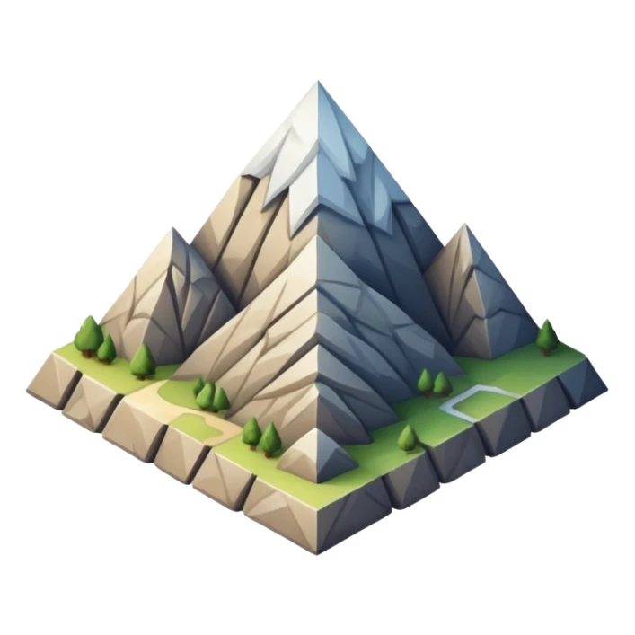 Mountain shaped like a parallelogram with Kurdish cultural elements sticker