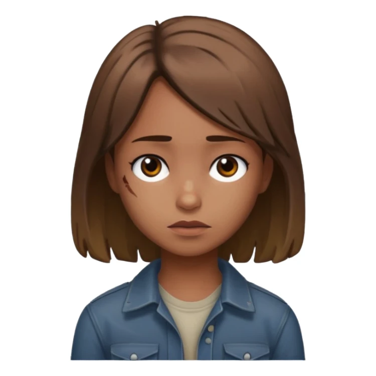 Make me a Rick grimes type hair on a girl sticker