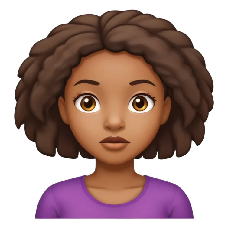 African American girl shrugging sticker