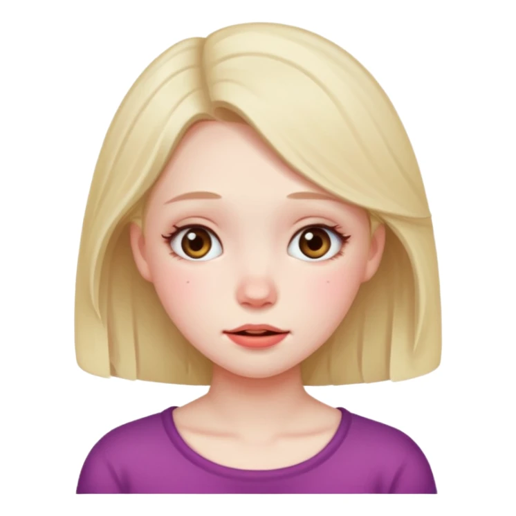 a pretty girl who is embarrassed sticker