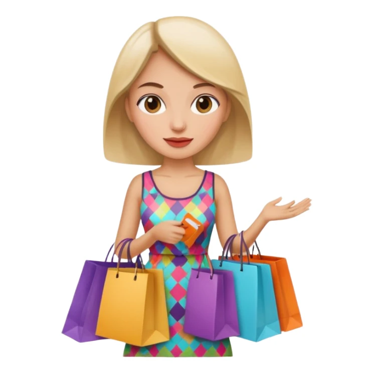 Shopping bags women sticker