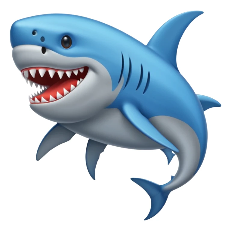 Un tiburon con zapatos azules sticker
