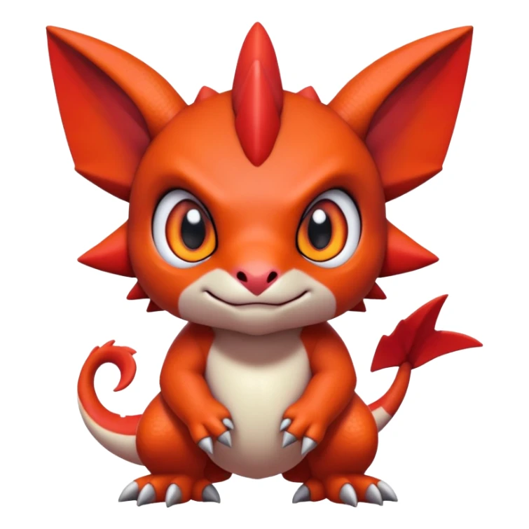 Cute Baby Digimon-Guilmon-Tyrunt-hybrid (full body) sticker