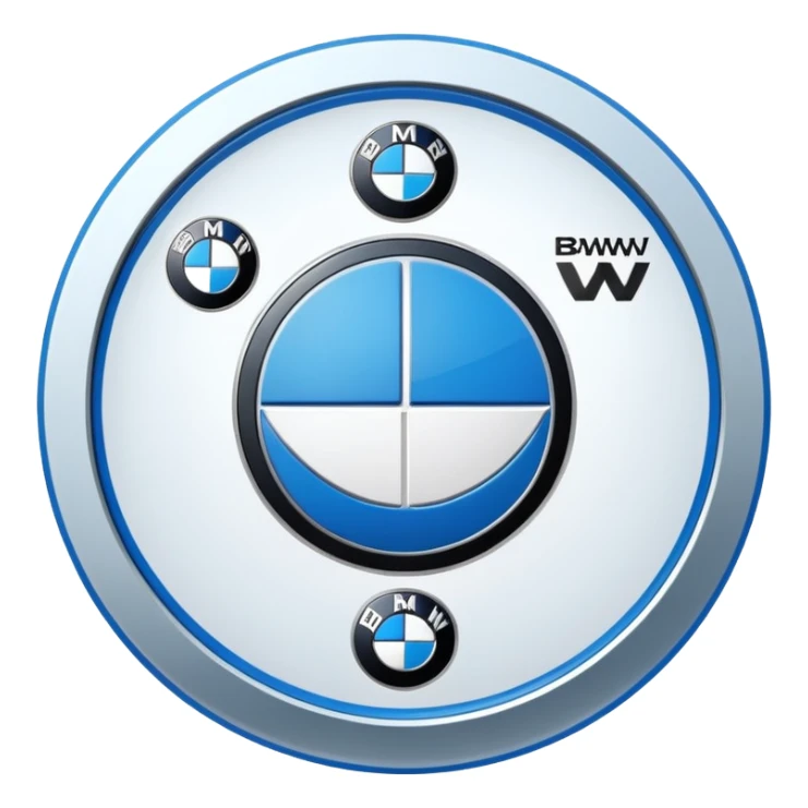 create an emoji of bmw logo so that i can copy and paste sticker
