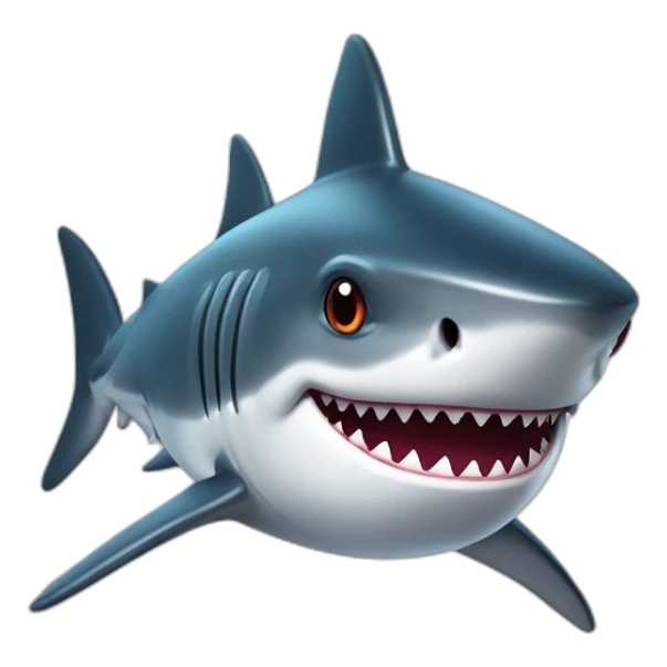 Shark with a top hat sticker