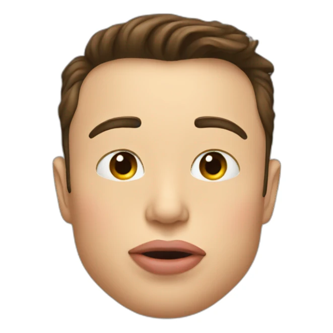 kiss elon musk sticker