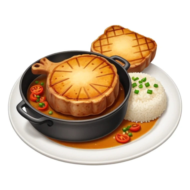 spanish pork chops with white rice sticker