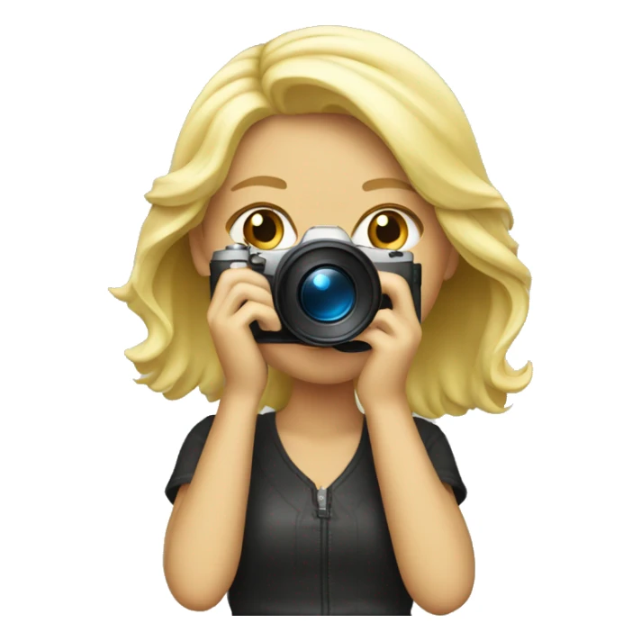 Blond girl photographer  sticker