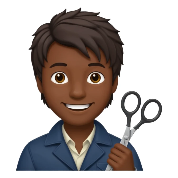 male hairdresser sticker