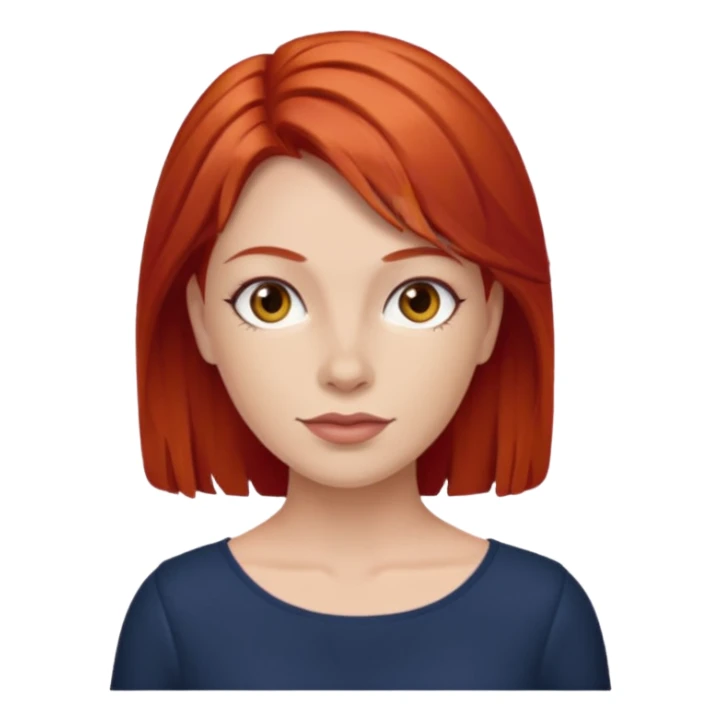 LaVerne Andrews with red hair sticker