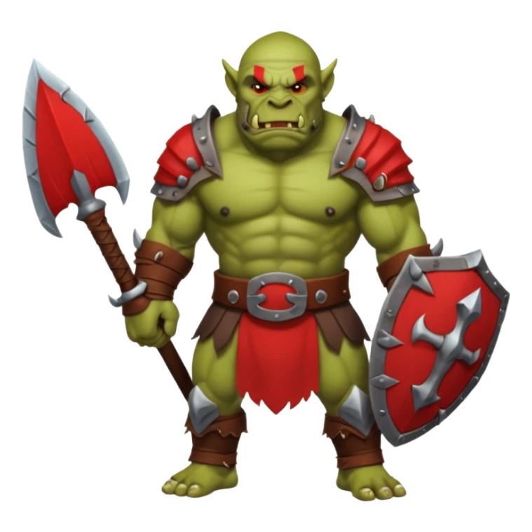 Orc guerrier rouge sticker