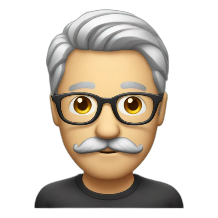 glasses and mustache man with a judging look on his face sticker