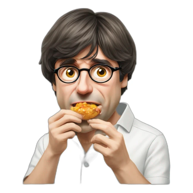 Carles puigdemont eating fuet sticker