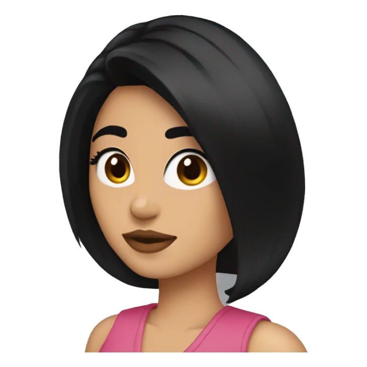 valentina medellin black hair sticker