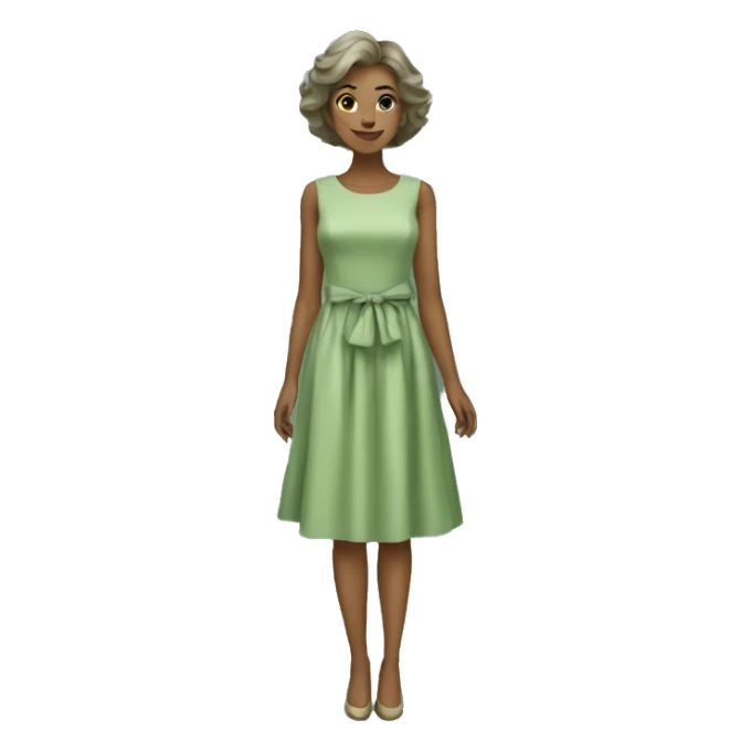 sage green dress sticker