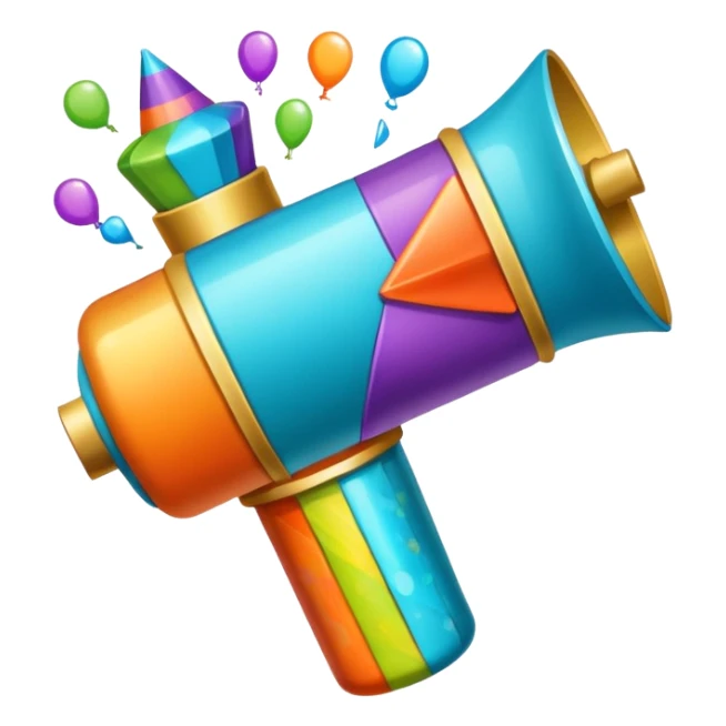 Corporate Gift icon and party popper as a retro sticker  sticker