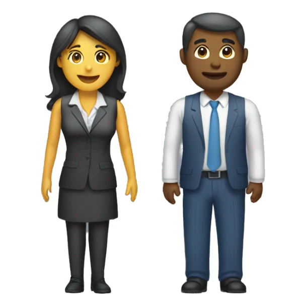 Woman and man supervisors sticker