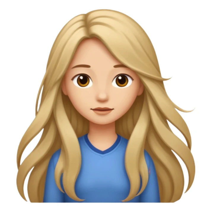 Make it a girl wil long hair like this and look like this  sticker