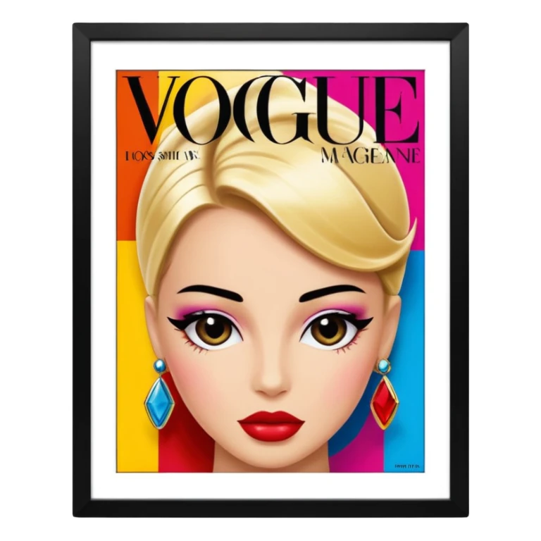 vouge magazine cover book sticker