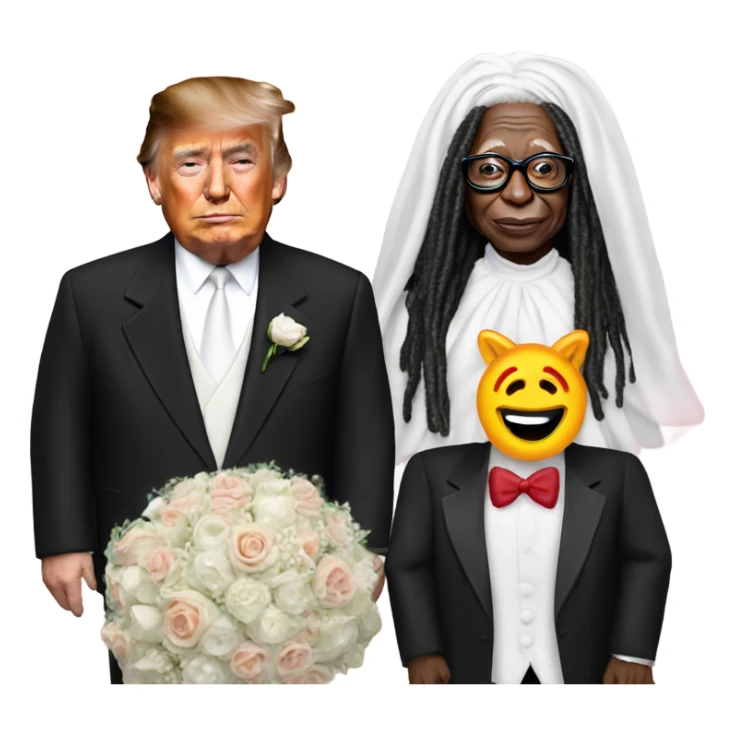 Whoopi Goldberg marries Trump sticker
