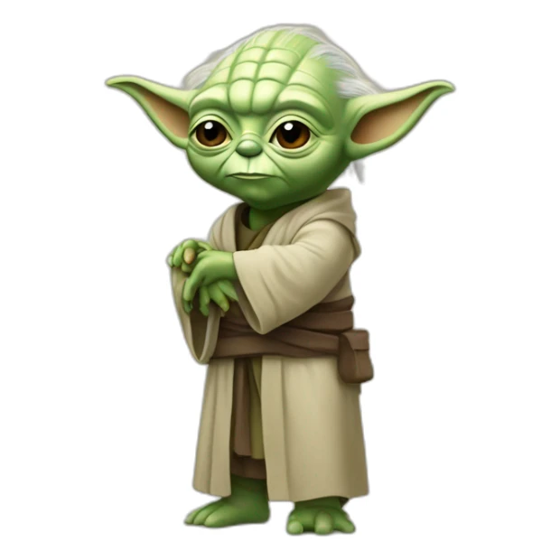 Yoda sur un petit truc sticker