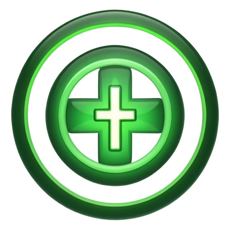 discord emoji's for a sword, shield, and a healing icon in the same style. Make it 3 separate emojis sticker