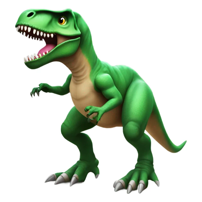 T-Rex wearing a football helmet and also has arm extensions sticker