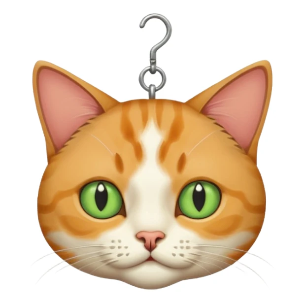 Cat drugged up on catnip with big pupils hanging from the ceiling sticker