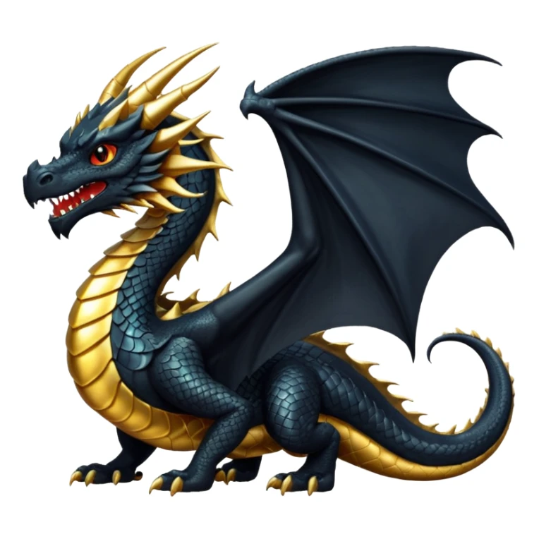 1 big black dragon and 1 small gold dragon sticker
