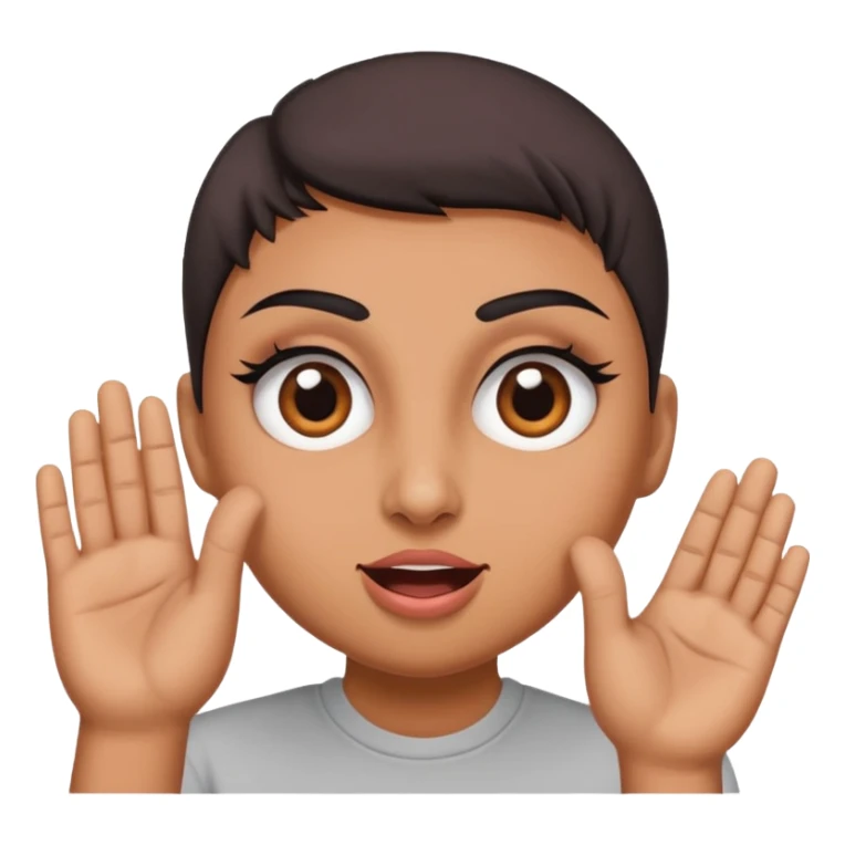 pigeon head, exaggerated eyelashes, hands making a 'yasss' motion, energetic and bold sticker