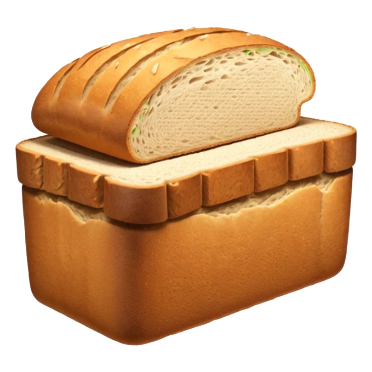 whole wheat loaf of bread, brown color sticker