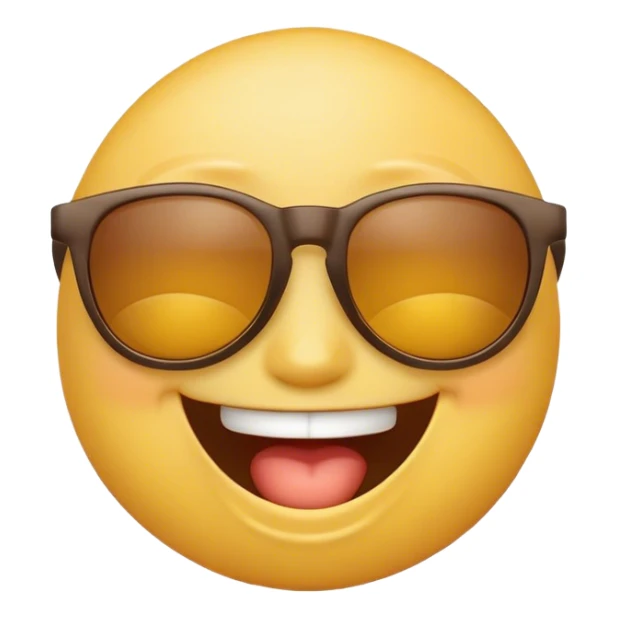 Emoji laughing with sunglasses on  sticker