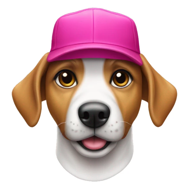 Dog wearing backwards hat in a Tmobile shirt sticker