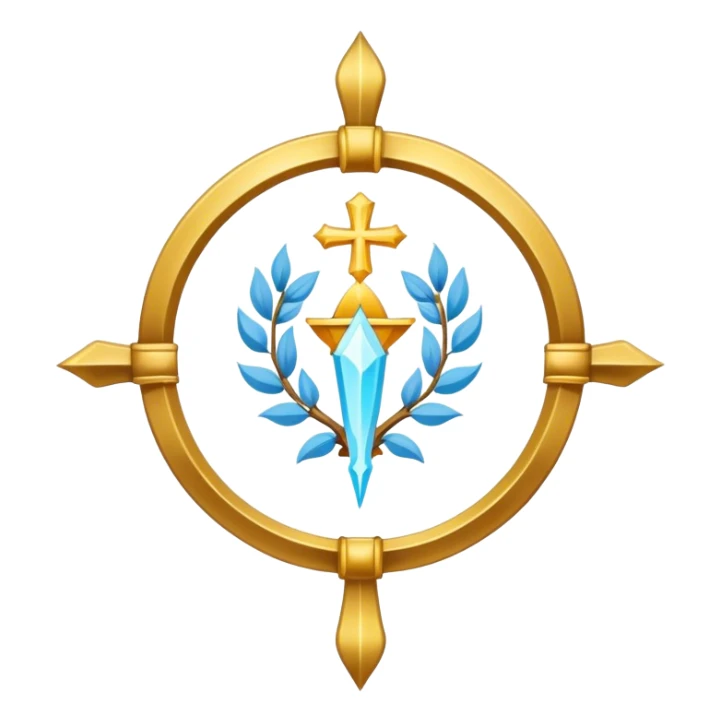 Apostle's emblem with a touch of light blue sticker